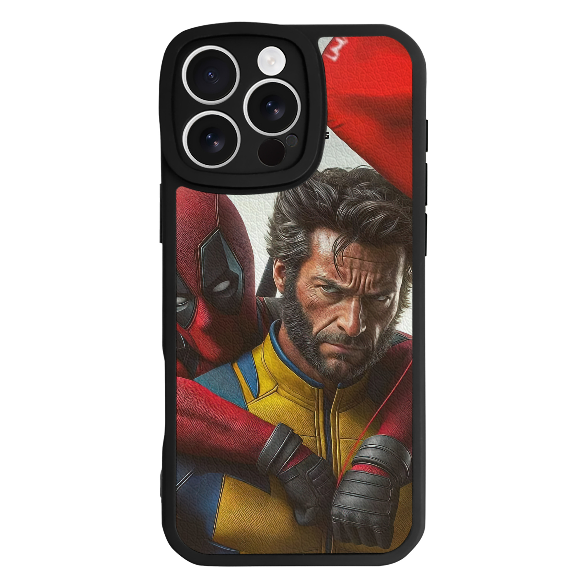 （画像用） Deadpool デッドプール 【iPhone 16シリーズ対応】シリコンスマホケース（レザー調） 材質：シリコン